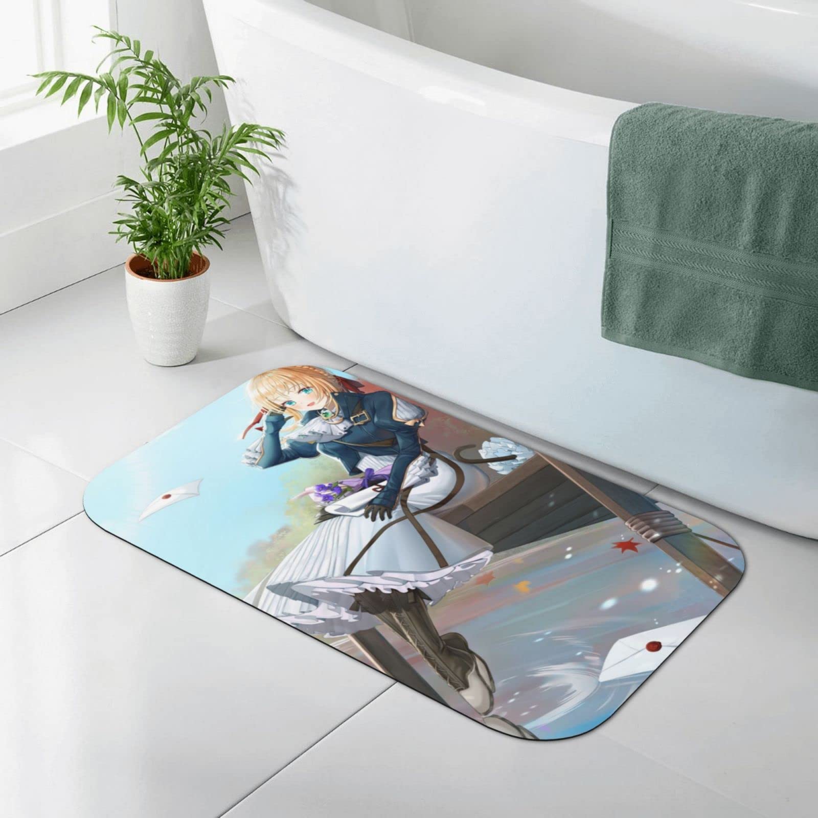 Amazon | バスマット ホテル仕樣 ヴァイオレット・エヴァーガーデン